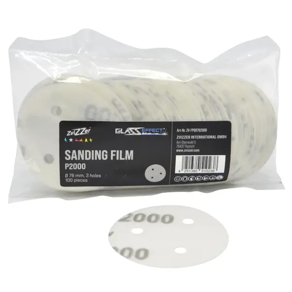 ZviZZer Sanding Film 76mm P2000 100er Pack