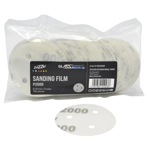 ZviZZer Sanding Film Ø 76mm P2000 100er Pack